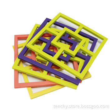 Square Silicone Trivet Mat, Dishwasher Safe